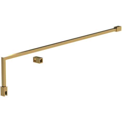 Wetroom Accessories Screen Support Bar Kit - Brushed Brass