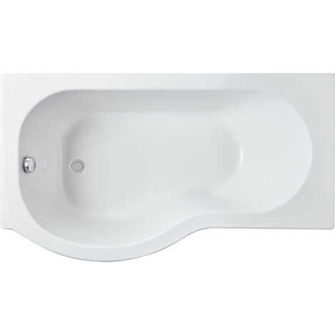 P Shape Left Hand Shower Bath Tub with Leg Set - 1500mm