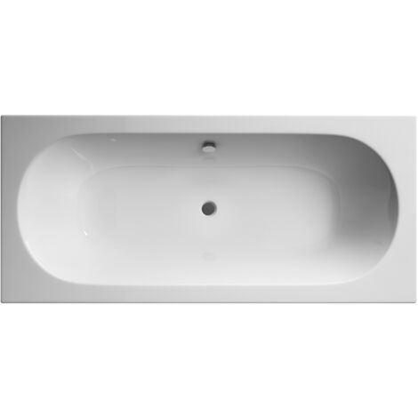 Double Ended Straight Shower Bath with Leg Set - 1700mm x 750mm (Tap, Waste and Panel Not Included)