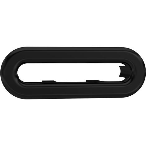 Ceramic Accessories Traditional Oval Overflow Cover - 50mm x 26mm - Matt Black