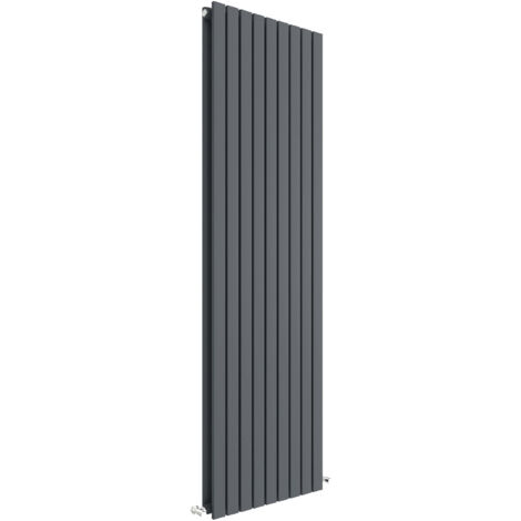 Square Vertical Double Panel Radiator - 1800mm x 528mm - 5810 BTU - Anthracite
