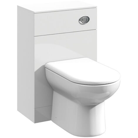Slimline WC Unit   - 500mm - Gloss White