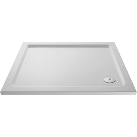 1100mm x 800mm Premium Slip Resistant Rectangular Shower Tray - White