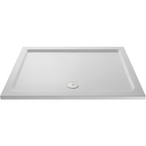 1300mm x 800mm Premium Slip Resistant Rectangular Shower Tray in White Stone Resin with Easy Clean Finish by Balterley