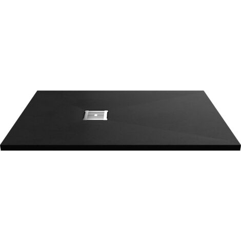 1200mm x 800mm Premium Slimline Rectangular Shower Tray - Slate Black