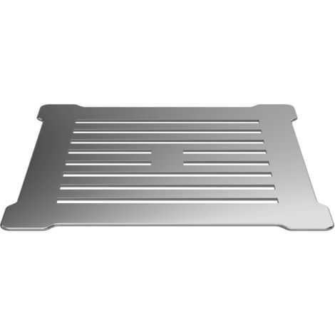 Resin Slimline Shower Tray Grill Waste - White with Chrome Top