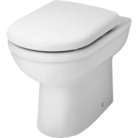 Nuie Ivo Comfort Height Round Back To Wall Toilet Pan - NCS296