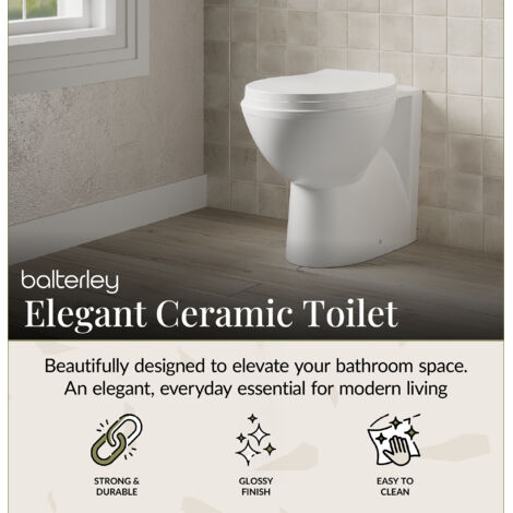 Contemporary Bathroom Back to Wall Toilet Pan  , 410mm x 355mm, White