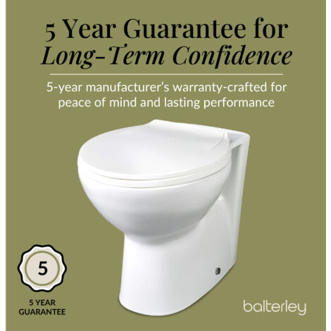 Contemporary Bathroom Back to Wall Toilet Pan  , 410mm x 355mm, White