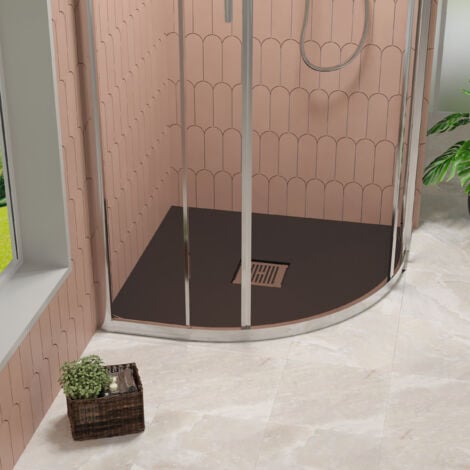 Premium Slimline Quadrant Shower Tray - 900mm - Slate Black