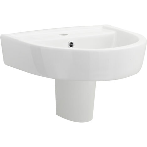 1 Tap Hole Basin & Semi Pedestal - 520mm