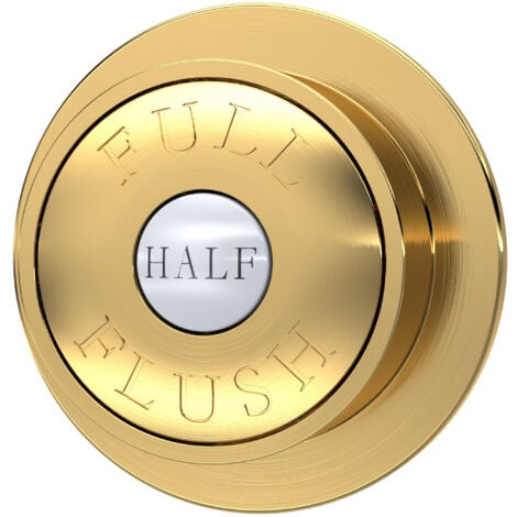 Traditional Dual Flush Push Button - 72mm - Brushed Brass
