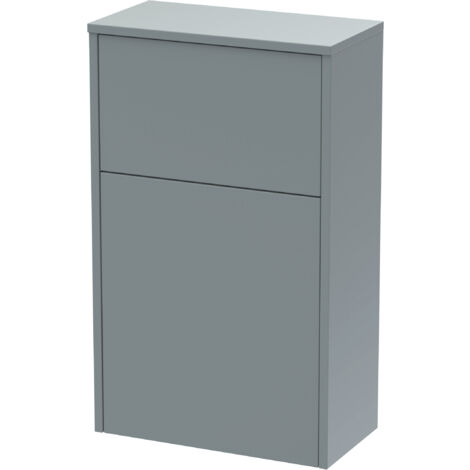 Floor Standing WC Toilet Unit (Pan & Cistern Not Included), 500mm - Matt Coastal Grey