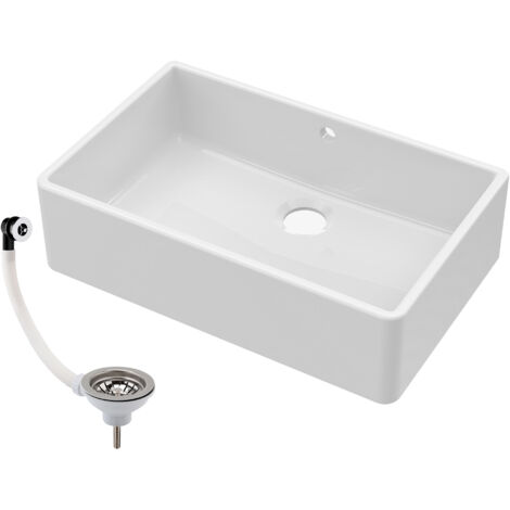 1 Bowl Fireclay Butler Kitchen Sink Overflow & Waste - 795mm