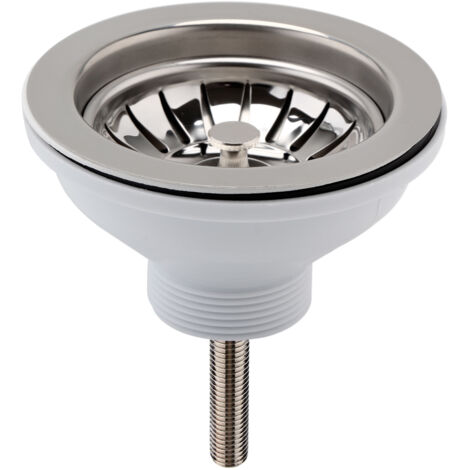 Fireclay 90mm Kitchen Sink Basket Strainer Waste in Chrome Finish by Balterley
