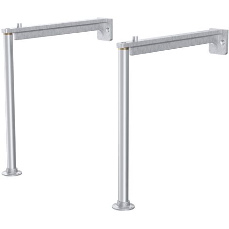 Cleaner Sink Support Legs & Bracket (Excludes Sink) - Brushed Stainless Steel Finish from Balterley