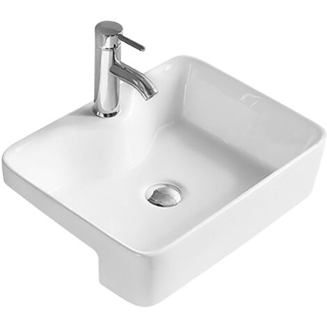 Balterley Semi Recessed Basin - gloss white- 480mm