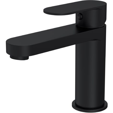 Balterley Trescott Round Mono Basin Mixer Tap & Push Button Waste - Matt Black
