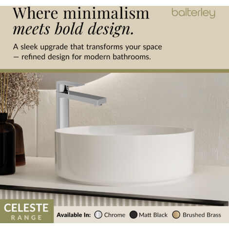 Contemporary Tall Mono Basin Mixer Tap  - Chrome