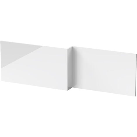 1700mm Waterproof Square Shower Bath Front Panel - Gloss White
