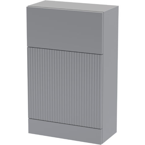 Contemporary Fluted 500mm Floor Standing WC Unit, Satin Grey