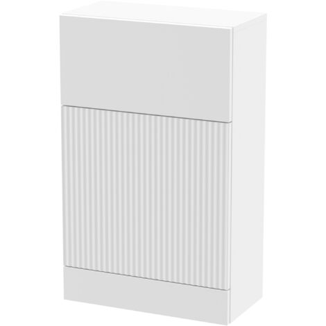 Contemporary Fluted 500mm Floor Standing WC Unit, Satin White