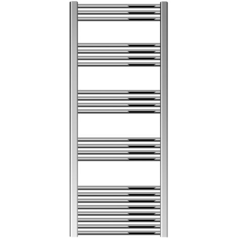 Yarnfield Straight Heated Heated Towel Rail Radiator, 502W, 600 x 1500mm, Chrome (1/2)