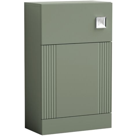 Modern Bathroom Belvide Retro Floor Standing WC Back to Wall Toilet Unit, 500mm, Satin Green