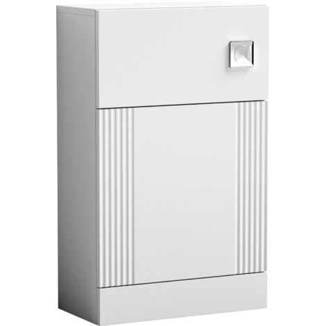 Modern Bathroom Belvide Retro Floor Standing WC Back to Wall Toilet Unit, 500mm, Satin White