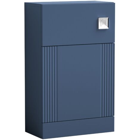 Modern Bathroom Belvide Retro Floor Standing WC Back to Wall Toilet Unit, 500mm, Satin Blue
