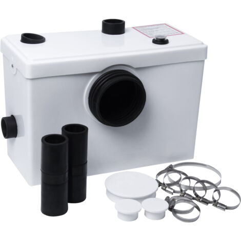 Bathroom 3 Inlet Macerator Waste Pump System, 600W, 270 x 398 x 230mm, White