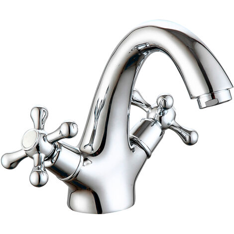 UNIVERSAL DE GRIFERÍA GS10054 CLÁSICA Grifo Bimando Lavabo Cromo - ref: GS10054 (1/2)
