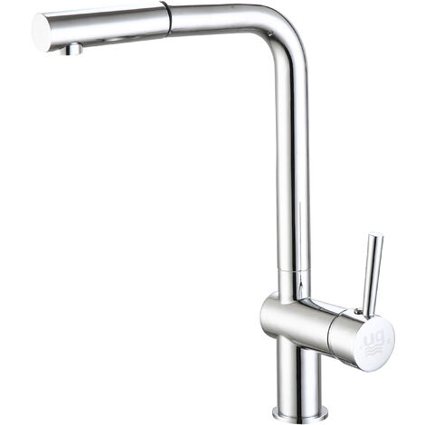 Mitigeur monocommande avec bec haut orientable en finition chromée pour évier modèle Espino (1/2)