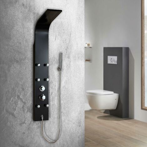 Colonne d'hydromassage en aluminium noir A-92 (1/5)