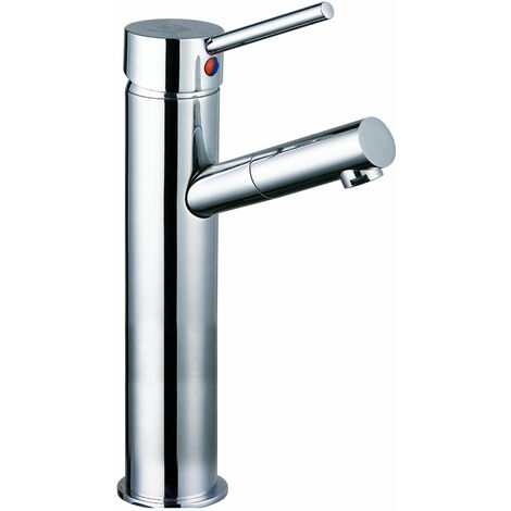 Robinet de lavabo haut Loira en laiton avec fixation chromée (1/2)