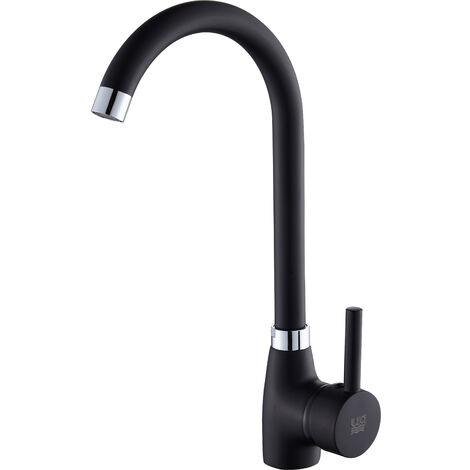 Mitigeur monocommande d'Ã©vier modÃ¨le noir Jade (1/2)