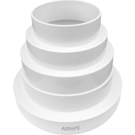 AIROPE-Raccord Réducteur Universel Ø 80-150 mm,Réglable pour Tuyau dans les Systèmes de Ventilation Evacuation d'air Climatiseur,Tuyau etc.Il Suffit Découper le Réducteur au Diamètre dont Vous avez Be