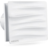 Airope – Extracteur d'air 100 mm avec clapet anti-retour – Débit 92 m³/h – Silencieux 33 dBA – Installation murale et plafond – Garantie 5 ans