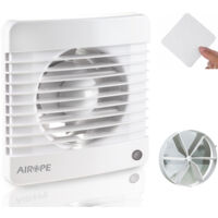 Airope – Ventilateur extracteur d'air silencieux 150 mm – Clapet anti-retour – Moustiquaire intégrée – Débit 242 m3/h – Niveau sonore 33 dBA - AIROPE-SILENTA-150