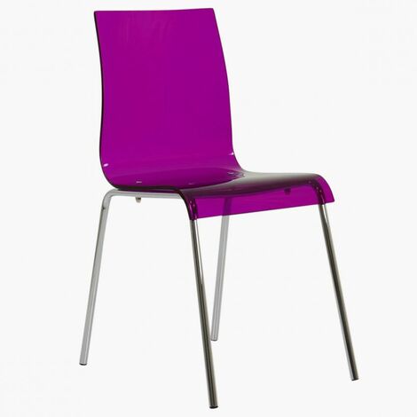 Purple discount acrylic chair