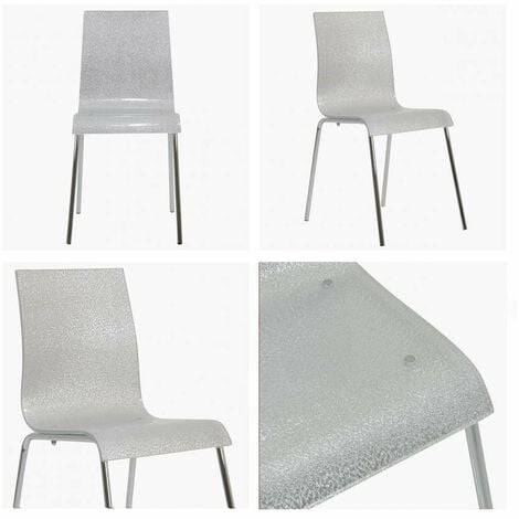 Ava Gel Acrylic Dining Chair Silver