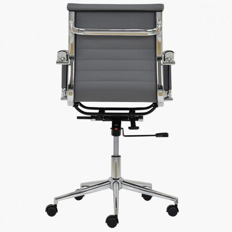 Casino Ribbed Office Chair Grey