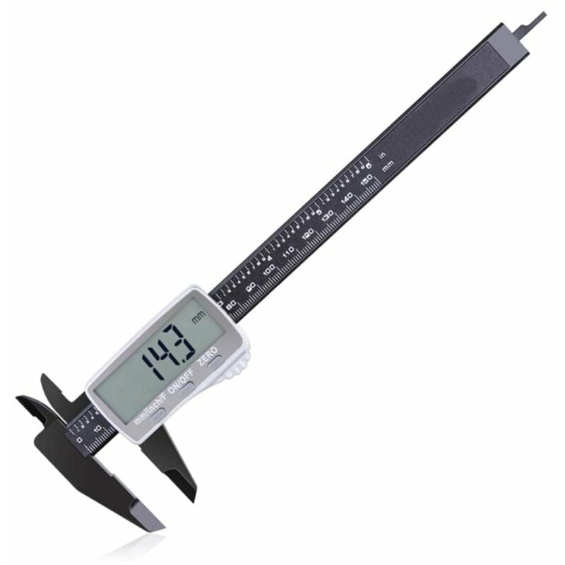 Calibrador digital TACKLIFE, calibrador Vernier de plástico de 6 pulgadas con pantalla LCD-DC01