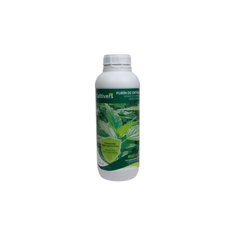 CULTIVERS Purín de Ortiga Ecológico 1 L. Corrige la clorosis férrica. Abono preventivo contra las plagas control de hongos.