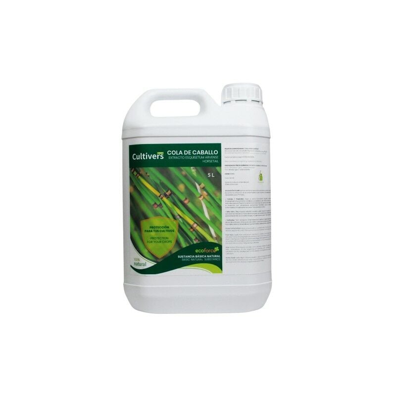 CULTIVERS Cola de caballo 5 L. Bioestimulante Natural Preventivo y Curativo. Acción Fungicida. Refuerza el Mecanismo Defensa.