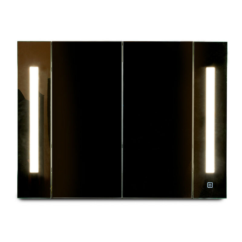 DICTAC Armoire de Salle de Bain avec Miroir et LED | FindTheDeal DICTAC Armoire de Salle de Bain avec Miroir et LED | FindTheDeal
