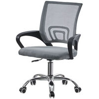 Chaise de Bureau Moderne et Ergonomique en Maille avec Soutien Lombaire,Gris