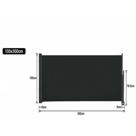 Celosías y paneles de ocultación 100x300cm Toldo extensible, protección ...