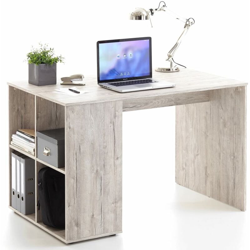 Computertisch，Schreibtisch mit Regal 117×73×75 cm Sandeiche vidaXL