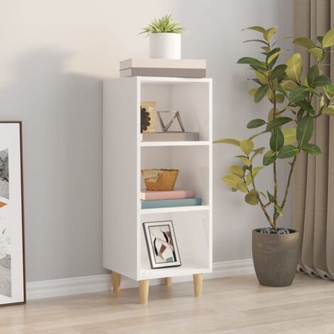 Habitdesign Schuhschrank Mit 2 Türen – 55x103x36 Cm – Weiß Hochglanz & Zementgrau